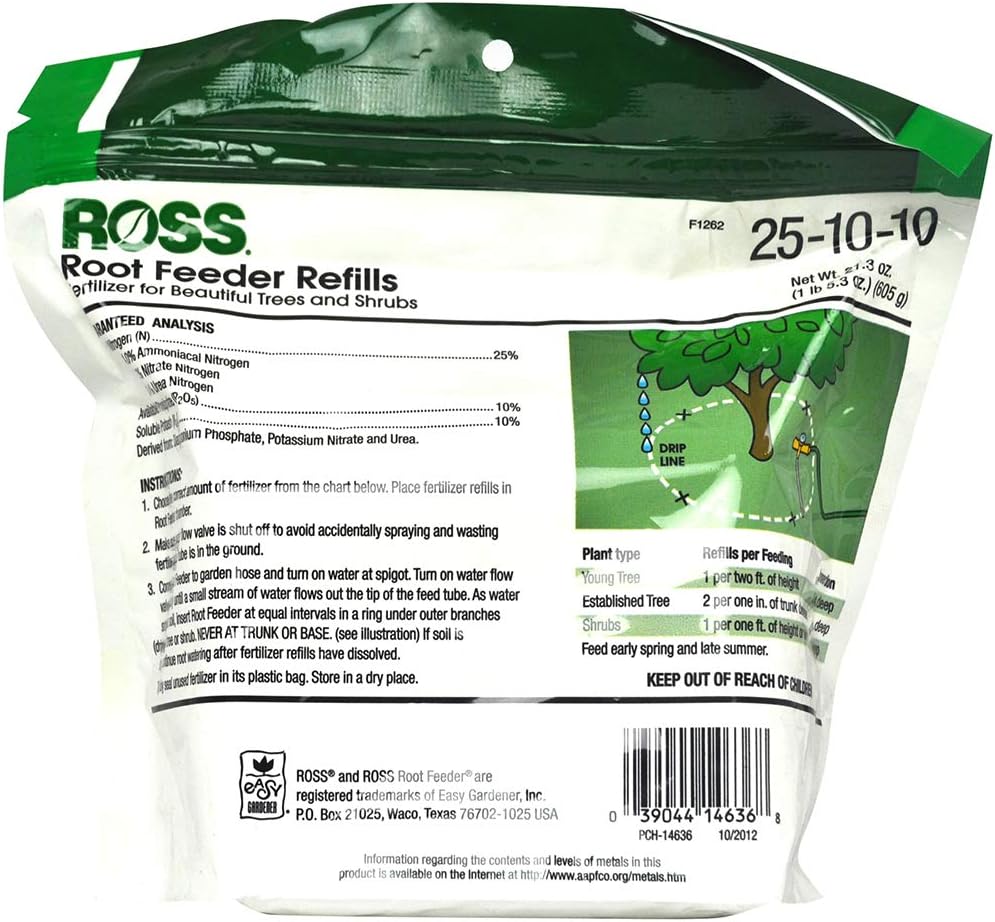 ROSS 14666 Root Feeder Fertilizer Refill Tablets For Trees & Shrubs, 36