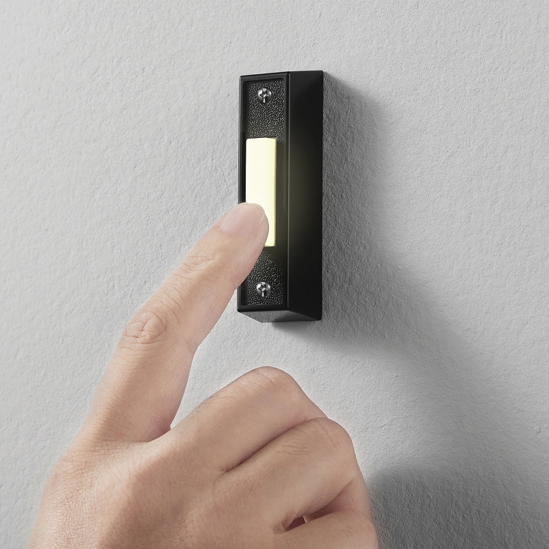 Heath Zenith 18000204 Wired Black Plastic Doorbell Kit at Sutherlands