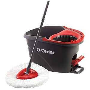 O-Cedar EasyWring Microfiber Spin Mop & Bucket System – Model #148473 – Black