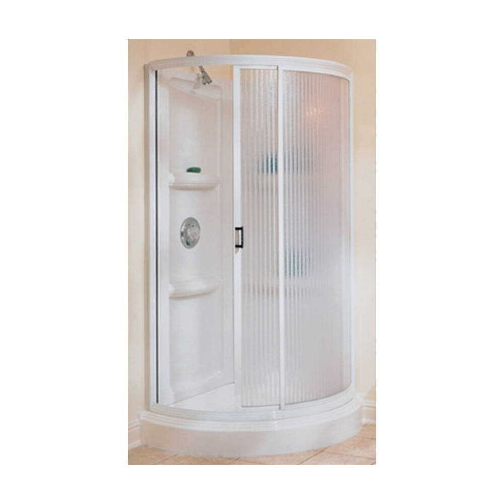 DELTA 455000 White Round Aluminum Shower Kit at Sutherlands