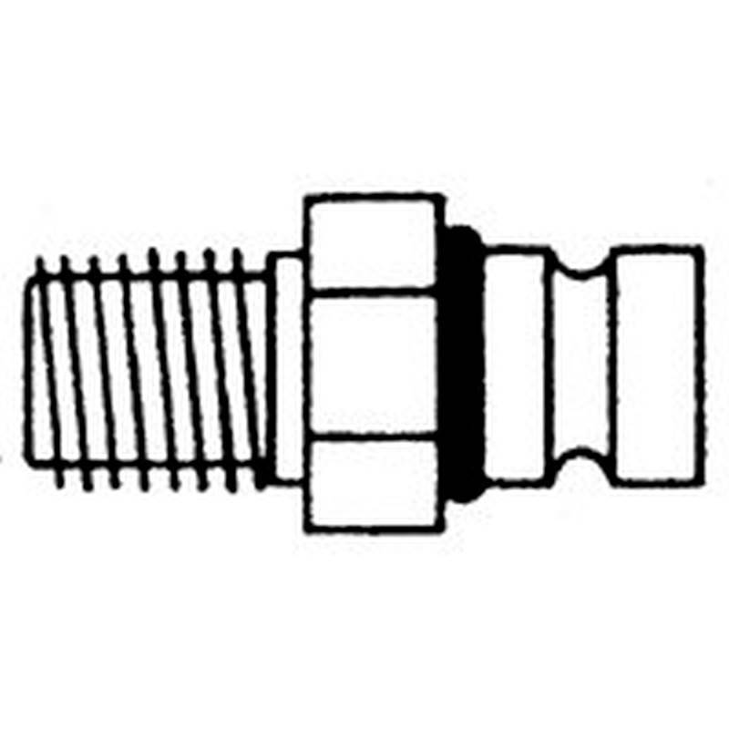 United States Hardware M-262C 1/4-Inch Brass, Chrome Chrysler Male Fuel ...