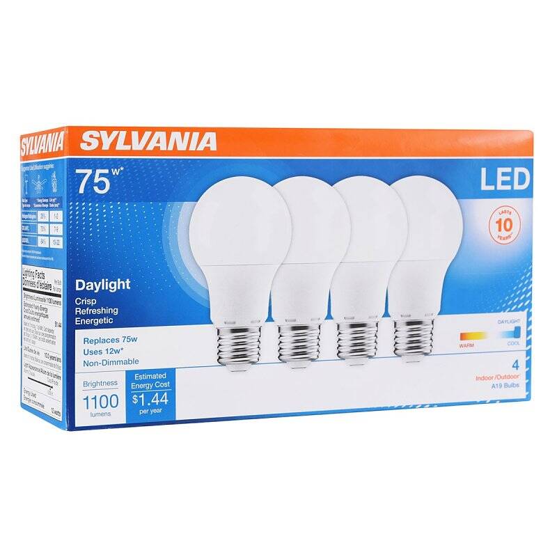 Osram Sylvania 78100 75Watt Daylight Light LED Bulb, 4Pack at Sutherlands