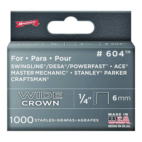 Arrow 60430 1/4Inch Wide Heavy Duty Staples 1000Pack at Sutherlands