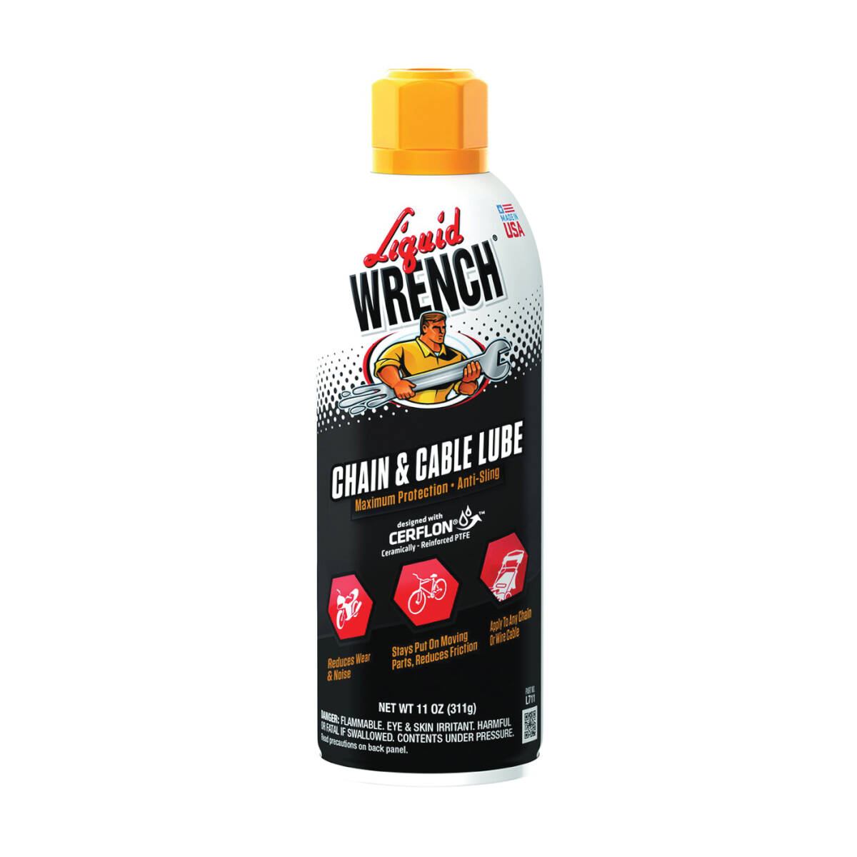 Liquid WRENCH L711 11Oz Aerosol Universal Chain And Cable Lubricant at