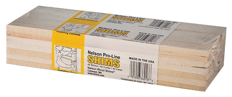 Nelson Wood Shims CSH12SW/42/50B Beddar Wood Shims 42-Pack at