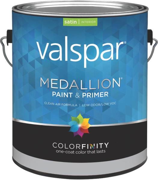 Valspar 3405 Medallion Interior Latex Paint Satin Clear Base Gallon at ...