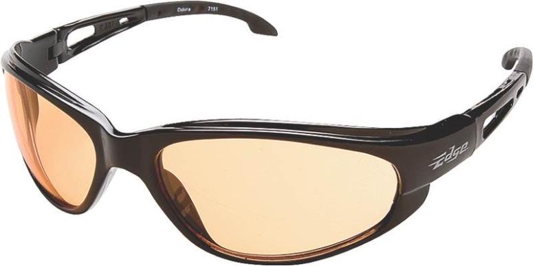 Edge Eyewear Dakura Polarized Safety Glasses - Black Frame, Aqua Blue Mirror Lens, ANSI Z87.1