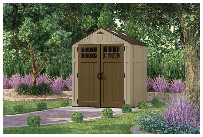 suncast bms6510 6 x 5-foot sand everett storage shed at
