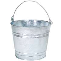 6 8 HOT DIPPED GALVANIZED METAL 8 QT WATER BUCKET PAIL TUB 8 6231377 LOT OF 