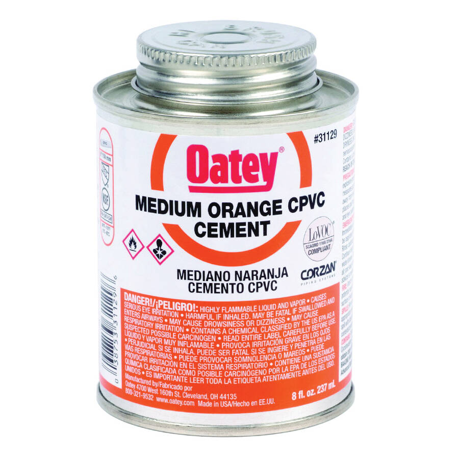 Oatey® 311291 8Ounce Orange Medium CPVC Cement at Sutherlands