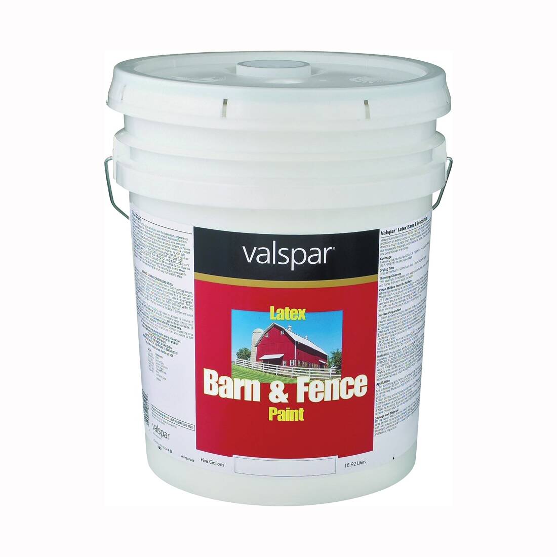 Valspar 3125.1 5Gallon Red Barn And Fence Paint at