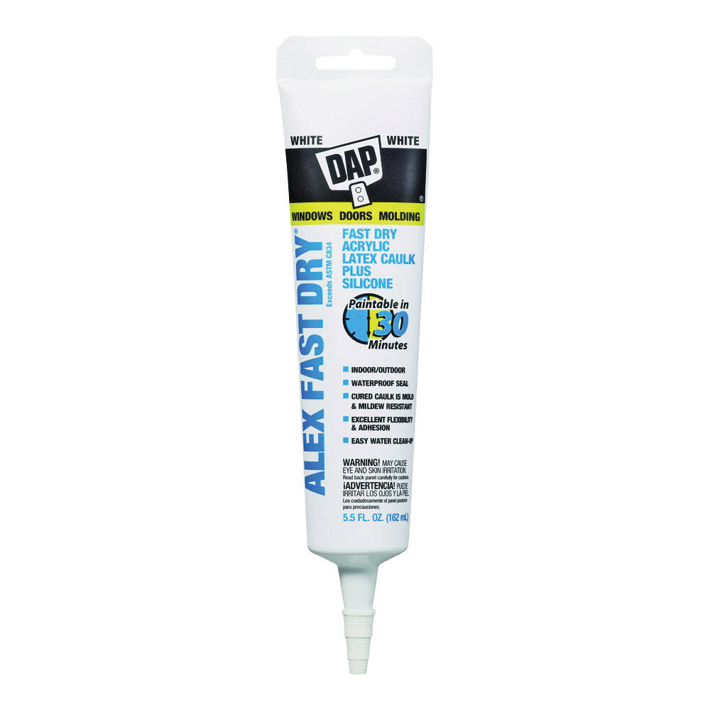 DAP 18408 Acrylic Latex Caulk, White, 5.5 Fl-Oz Tube at Sutherlands