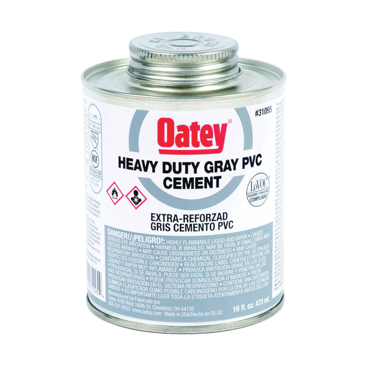 Oatey® 31095 16Ounce Gray Heavy Duty PVC Cement at Sutherlands