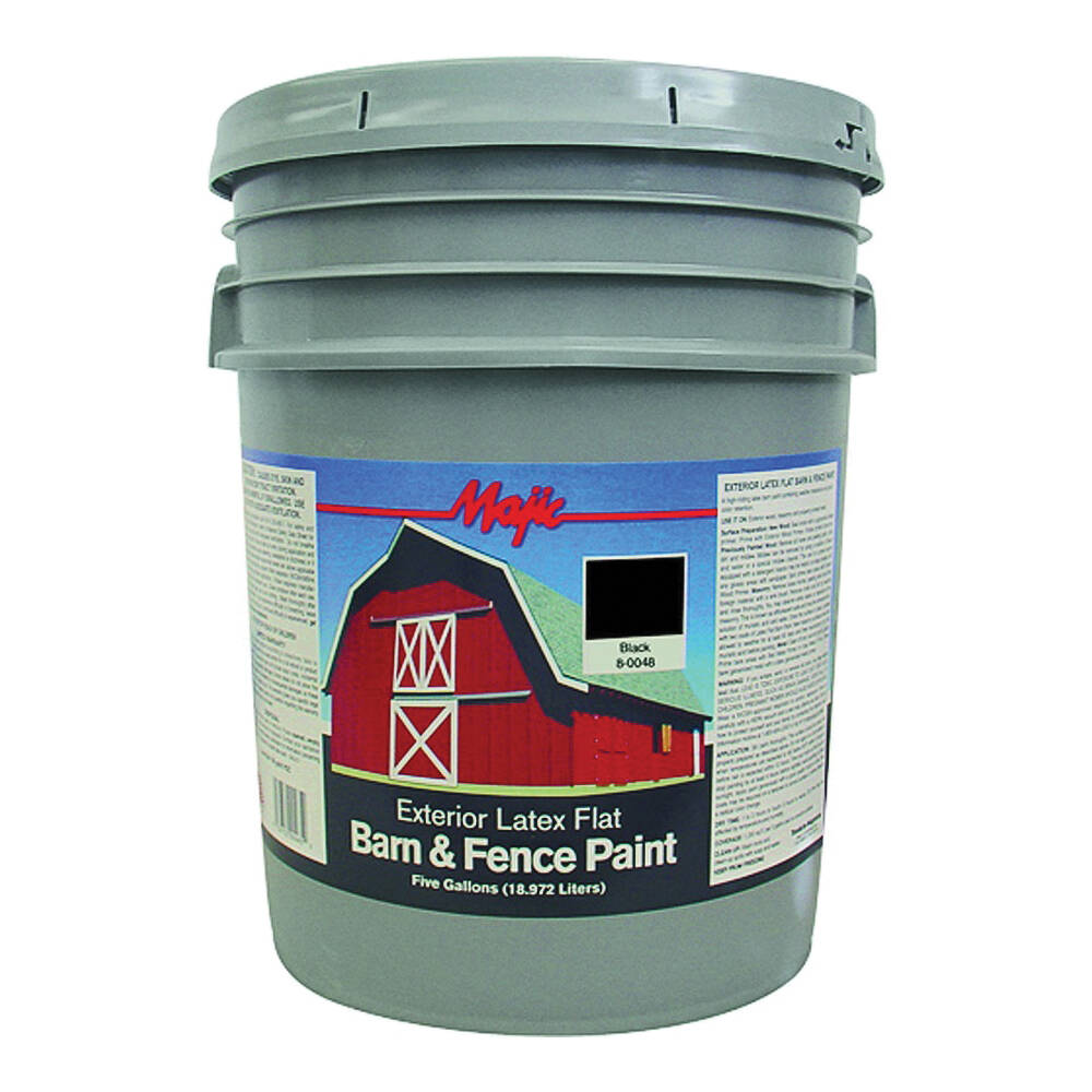 Majic Paints 800485 5Gallon Black Flat Barn And Fence