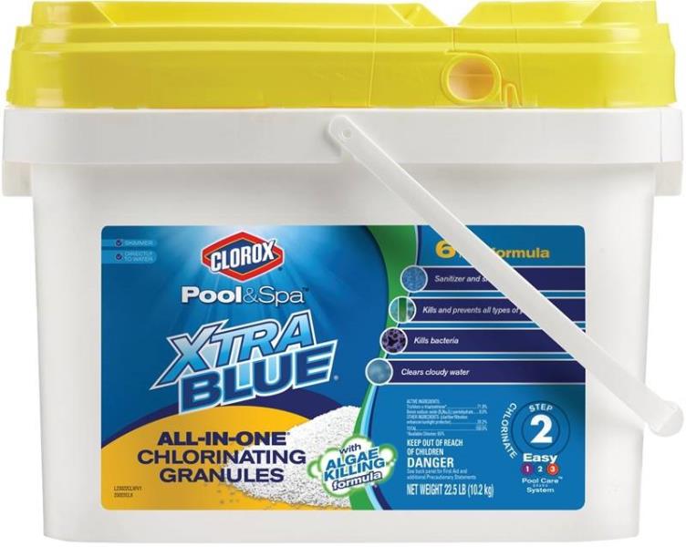 Clorox 23022CLX 221/2Pound Pool And Spa Xtra Blue AllInOne Chlorinating Granules at Sutherlands