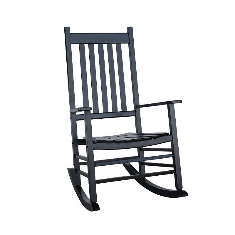 JACK-POST KN-28B Black Hardwood Porch Rocker Chair at Sutherlands