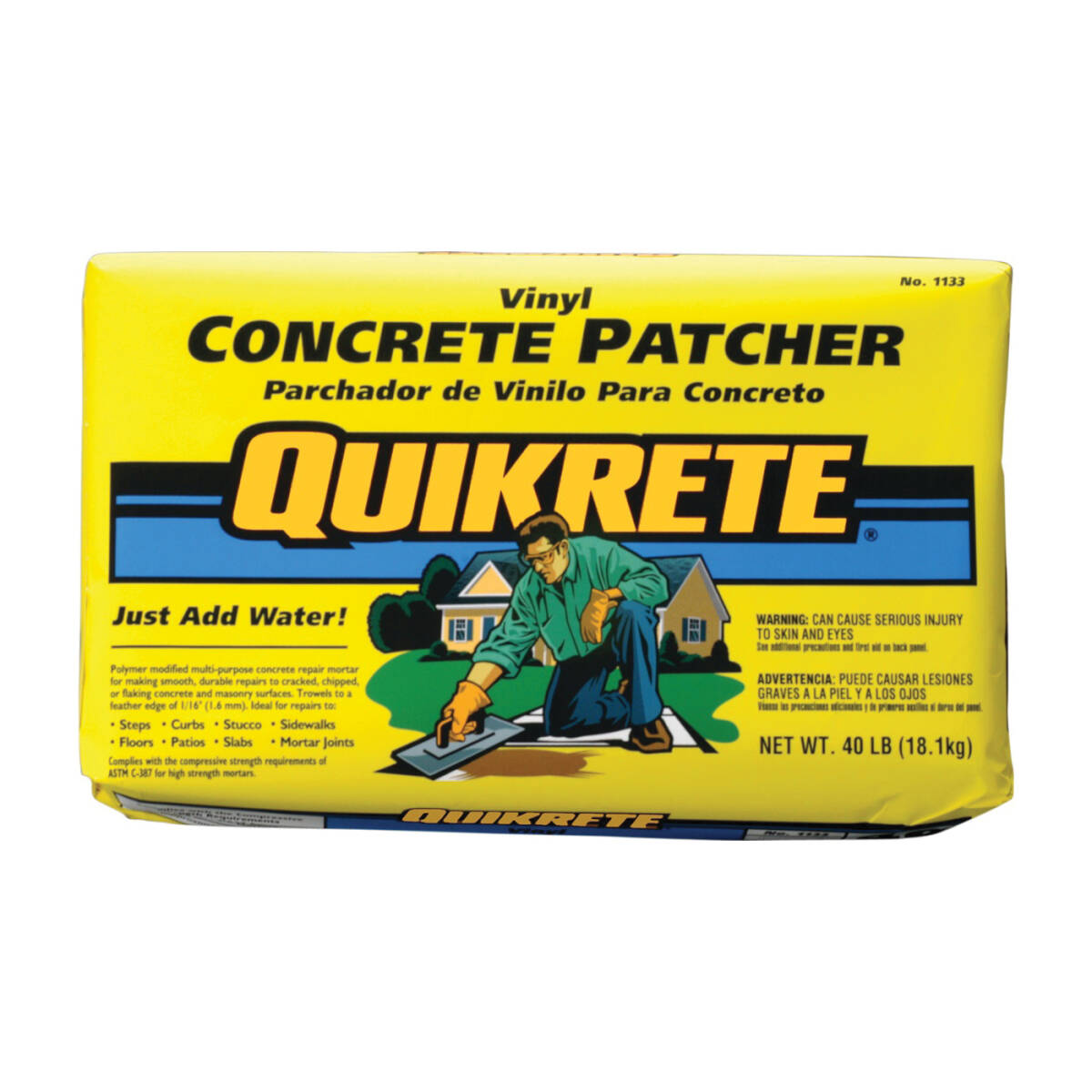 Quikrete 1133-40 40-Pound Gray Vinyl Concrete Patcher at Sutherlands