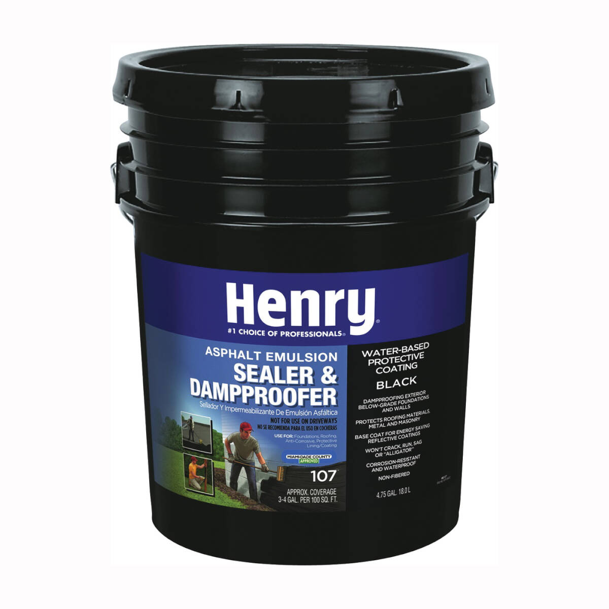 HENRY HE107074 43/4Gallon Asphalt Emulsion Sealer & Dampproofer at