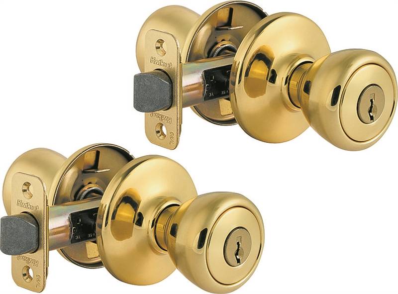 Kwikset 243T3CP6ALK2 Tylo Signature Brass Single Cylinder Flat Ball Entry  Knob, 2-Pack at Sutherlands