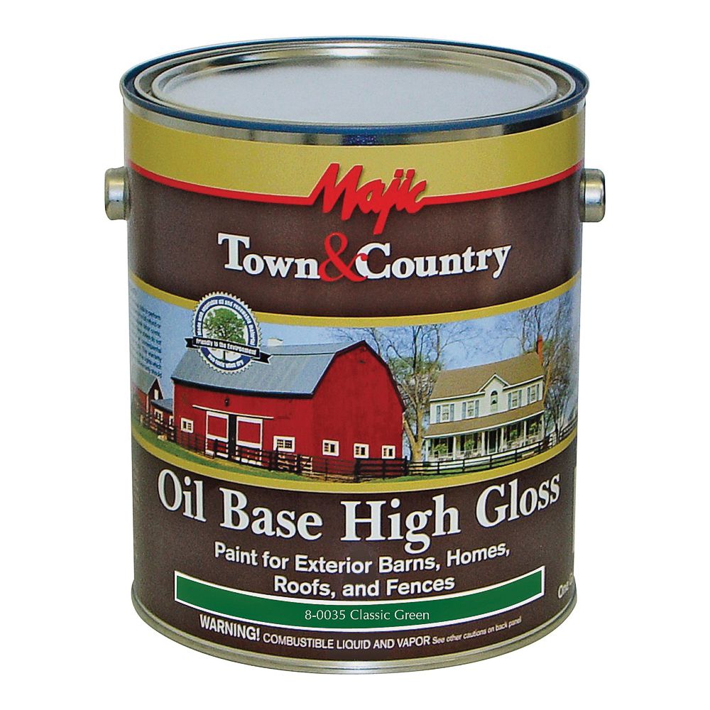 Majic Paints 800351 1Gallon High Gloss Green Oil Based Exterior Barn