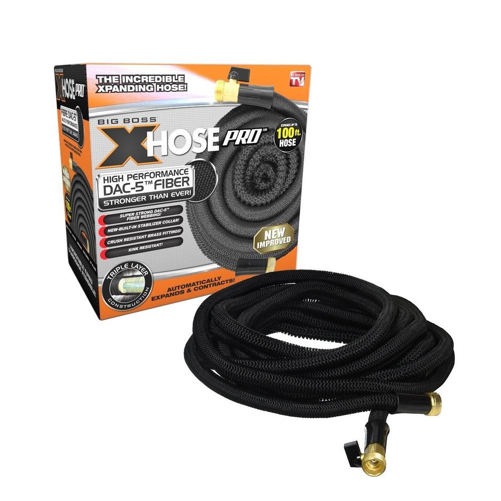X Hose 1258 5/8 x 100Foot Black Pro Expandable Garden Hose at Sutherlands