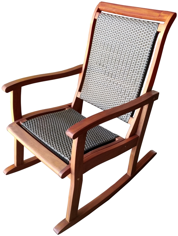 Seasonal Trends Ip305 089 Wood And Wicker Rocking Chair At Sutherlands - Patio Furniture Carlsbad Nm