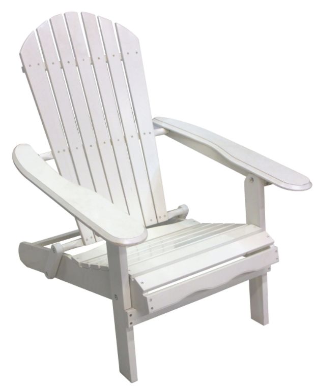 Leigh Country TX 39010 White Folding Adirondack Chair at Sutherlands