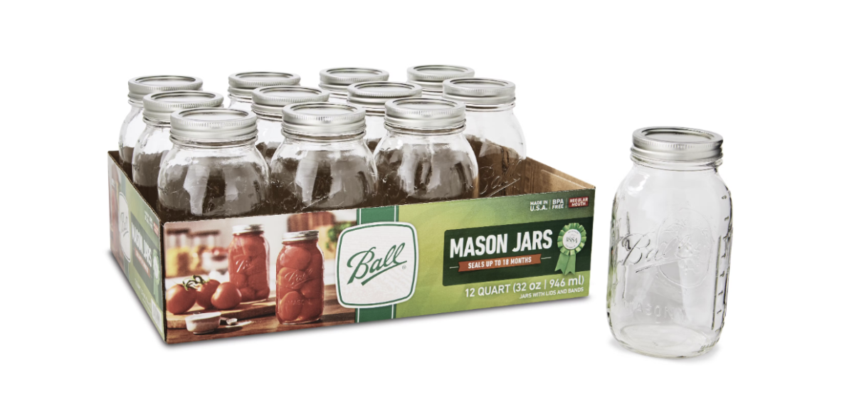 Jarden 62000 Ball 1Quart Capacity Regular Mason Canning Jar at Sutherlands