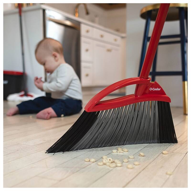 OCedar 4173811 Small, PowerCorner® Angle Broom, With Dust Pan at