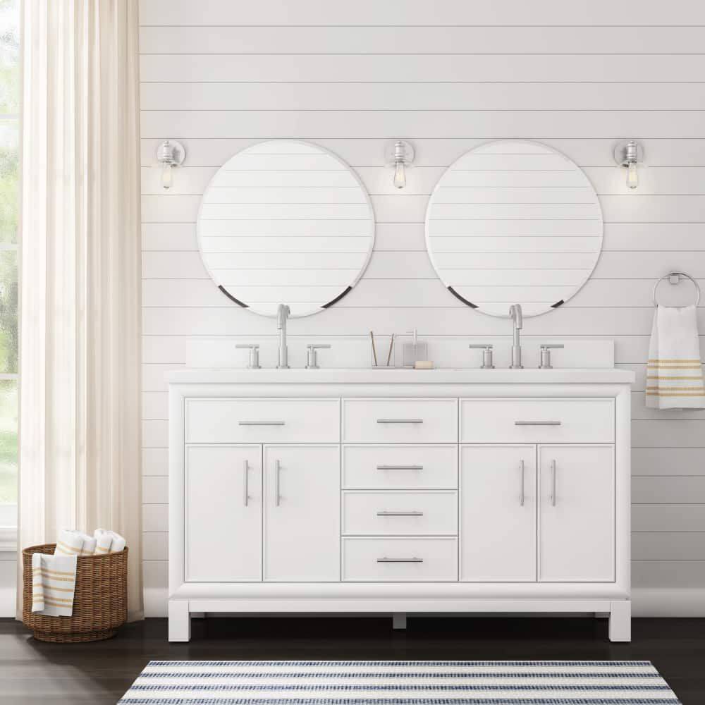 Whalen Wf60dvw 60-inch Daisy White Dual Sink Bathroom Vanity At Sutherlands