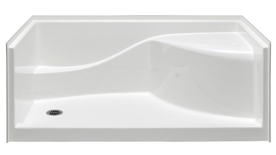 AQUATIC AX6030SPANLWH 60 x 30 x 205/8Inch White Coronado Shower Pan