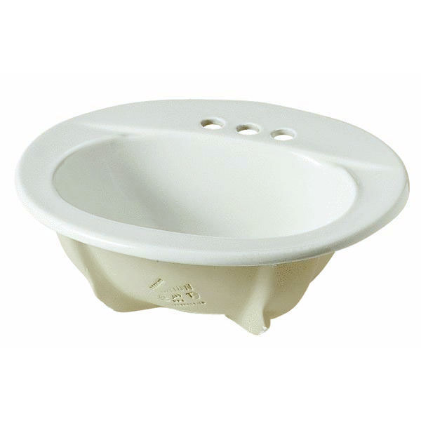 20 Inch X 17 Oval Bone Oxford Bathroom Sink