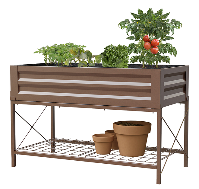 Woodlink 83361 47 X 24 X 30Inch Timber Brown Raised Garden Bed at