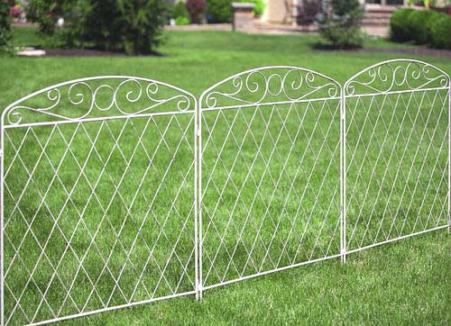 Woodlink 87560 38 x 36-Inch White French Country Grid Fence at Sutherlands