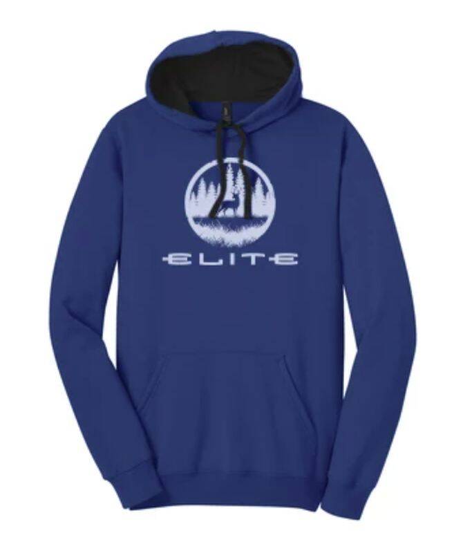 Elite Archery BLUE HOODIE Large Mens Royal Blue Heavyweight Hoodie at
