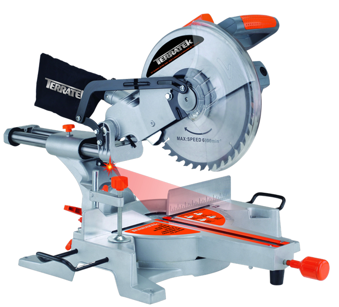 TERRATEK TSMS12LJ 12Inch Sliding Miter Saw With Laser And LED at