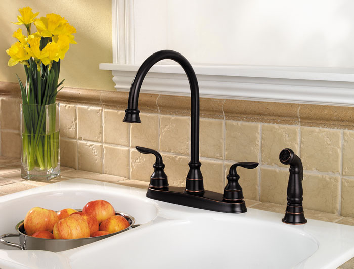 Pfister Lf0364cby Avalon 2 Handle Kitchen Faucet Tuscan Bronze At