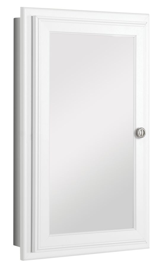 Continental Cabinets Cb33116 White 16 Inch Swing Door Mirrored