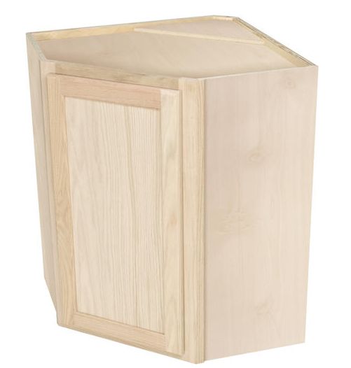 Quality One Dw2430 24 X 30 X 24 Inch Premium Ready To Finish Oak Diagonal Wall Cabinet At 9248