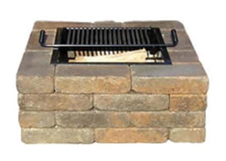 Pavestone Ssk53624 16 X 40 Inch Square Rumbled Firepit Kit At