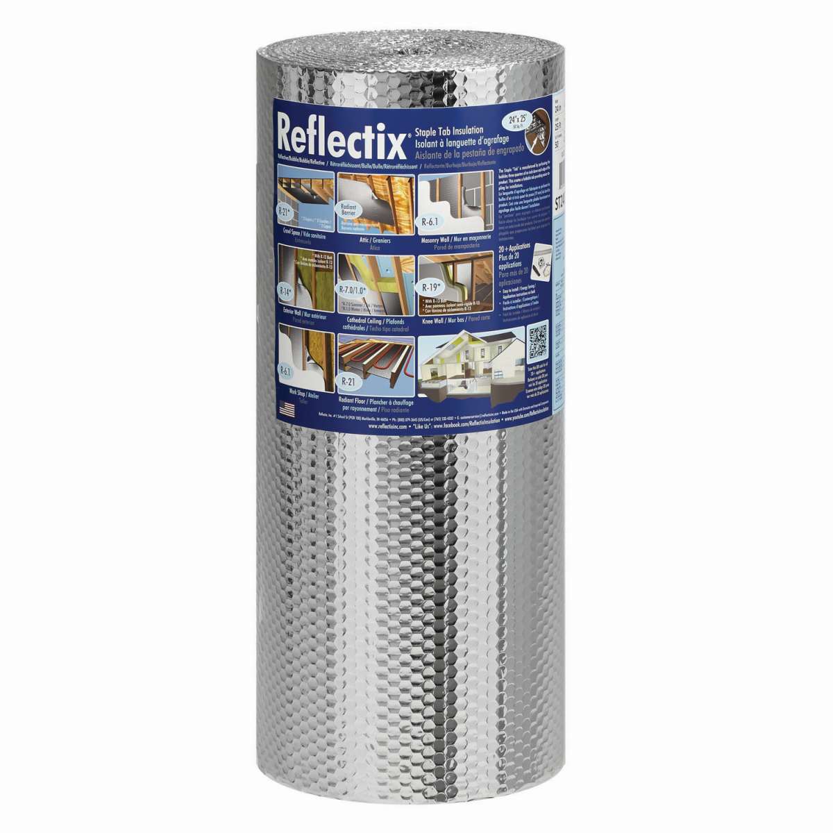 Reflectix 24 in X 25ft Staple Tab Versatile Framing Double Reflective Insulation for sale online 
