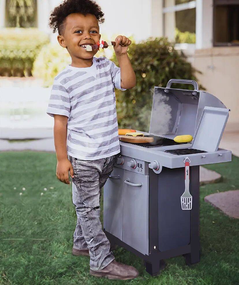 STANLEY Jr SRP506-CB Kids Pretend Play BBQ Grill Set With STANLEY Jr SRP506-CB Kids Pretend Play BBQ Grill Set With