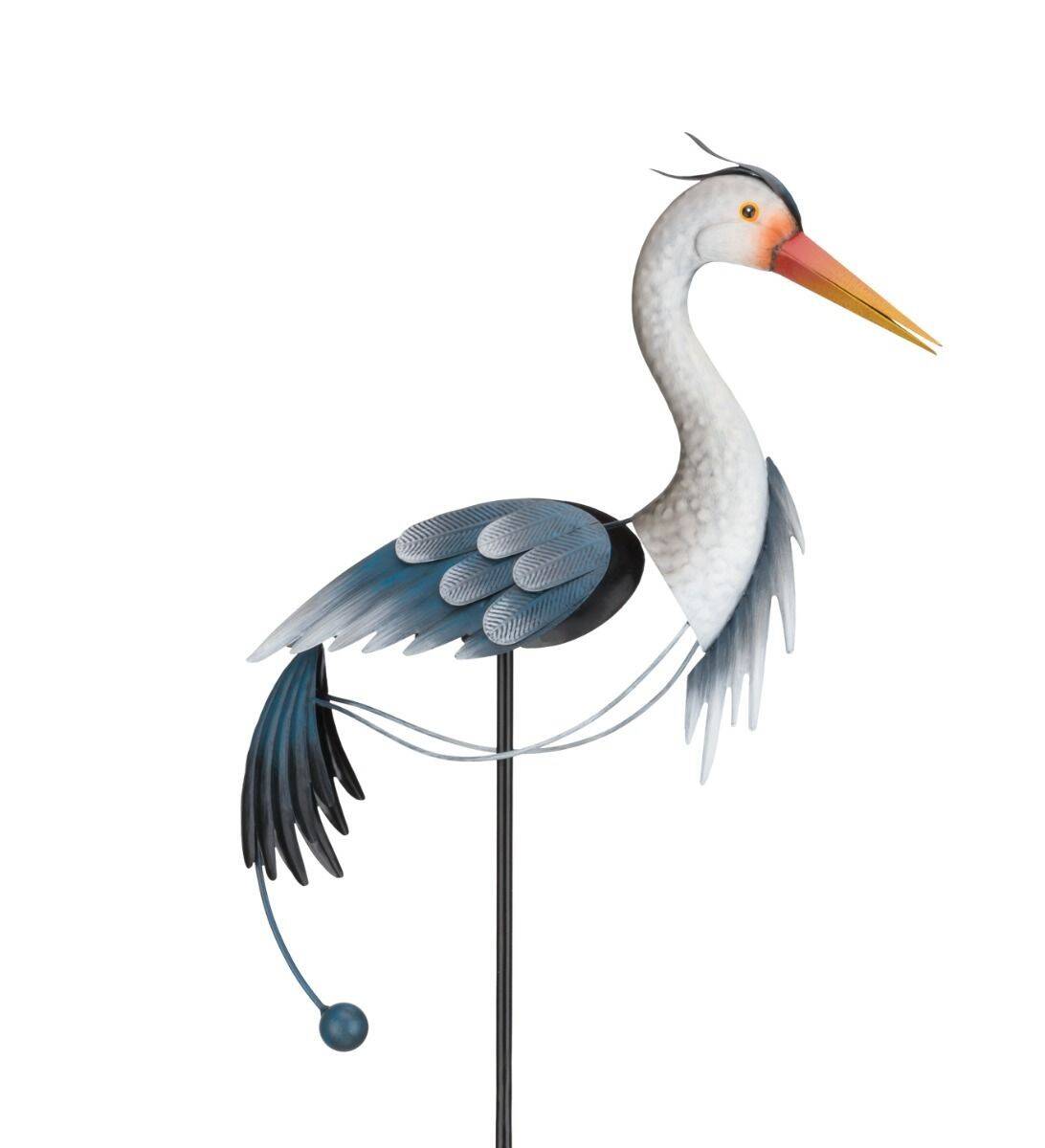 Regal Art & Gift 13437 Ball Rocker Stake Metallic Blue Heron at Sutherlands