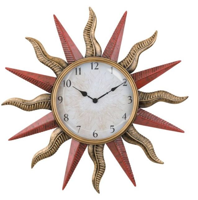 Regal Art & Gift 13247 Metal Sun Indoor And Outdoor Clock #2544997