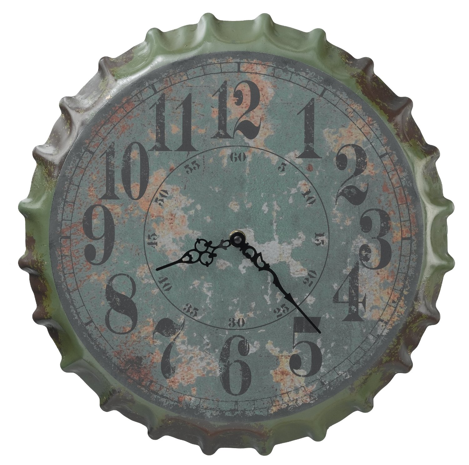 Regal 10520 Green Bottle Cap Wall Clock at Sutherlands