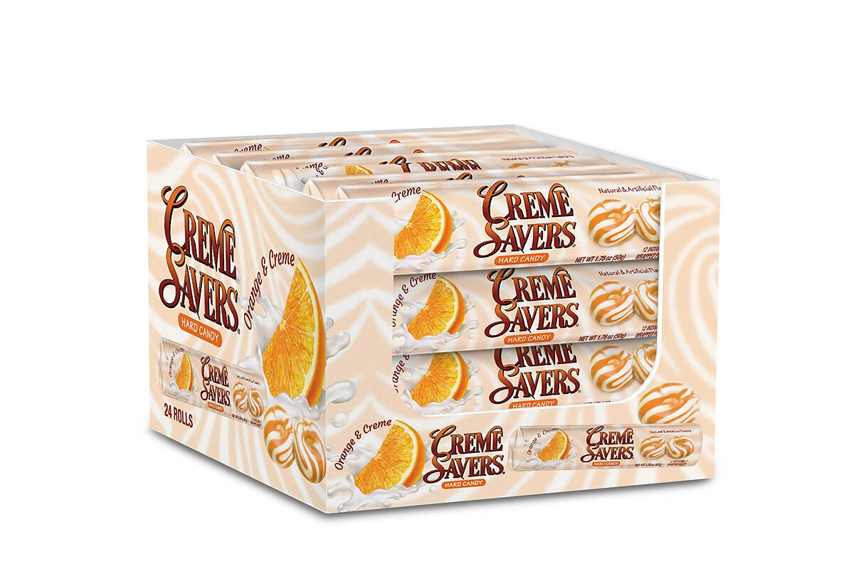 Iconic Candy 3002C Creme Savers® — 1.76 oz., Orange & Creme, Sold