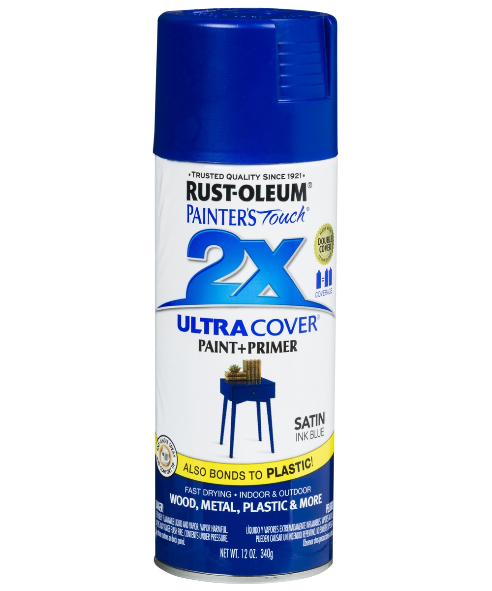 RUSTOLEUM® 314754 12Ounce Satin Ink Blue 2x Ultra Cover Paint+Primer