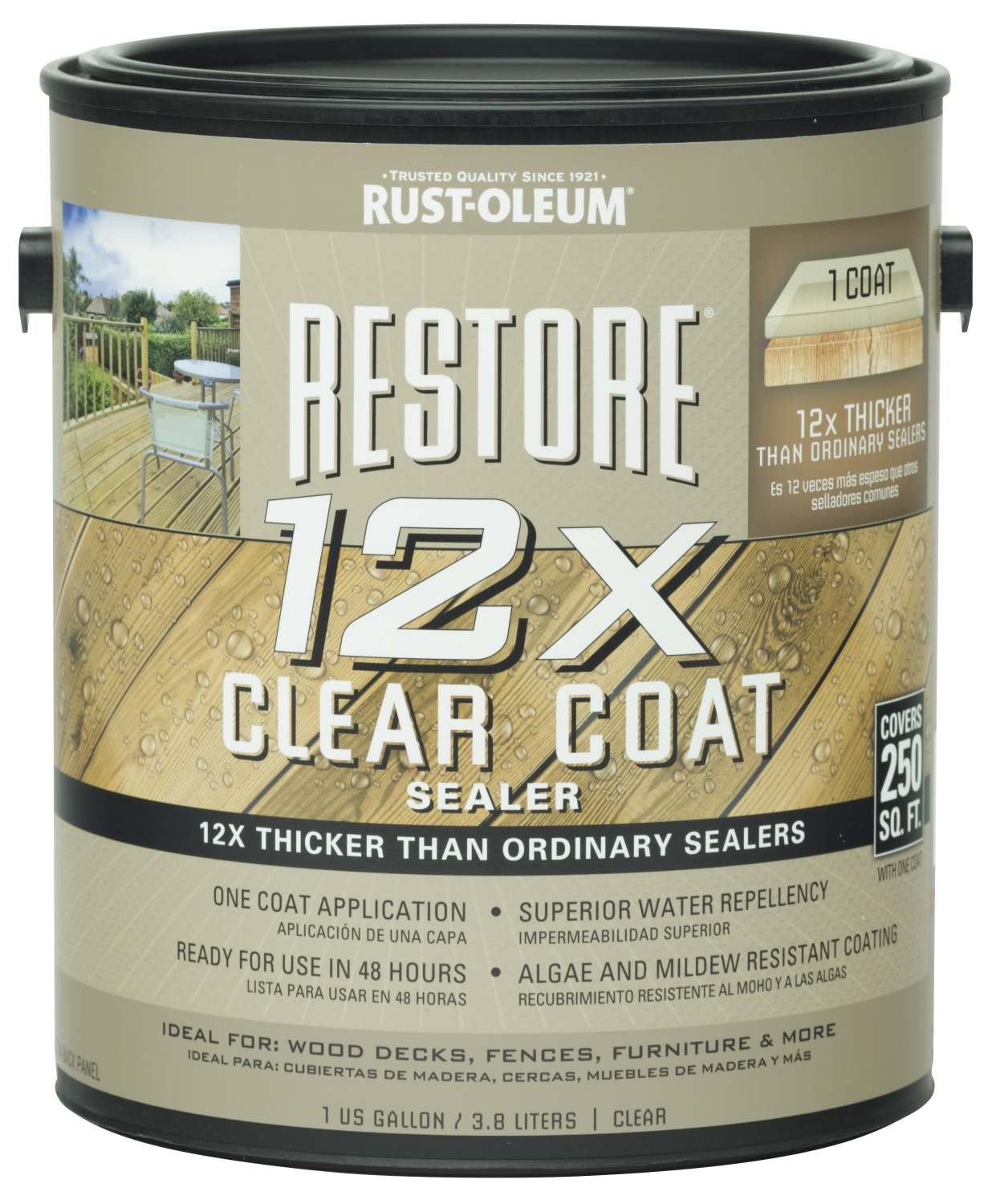 RUSTOLEUM 287440 1Gallon Clear Coat Stain And Sealant at Sutherlands