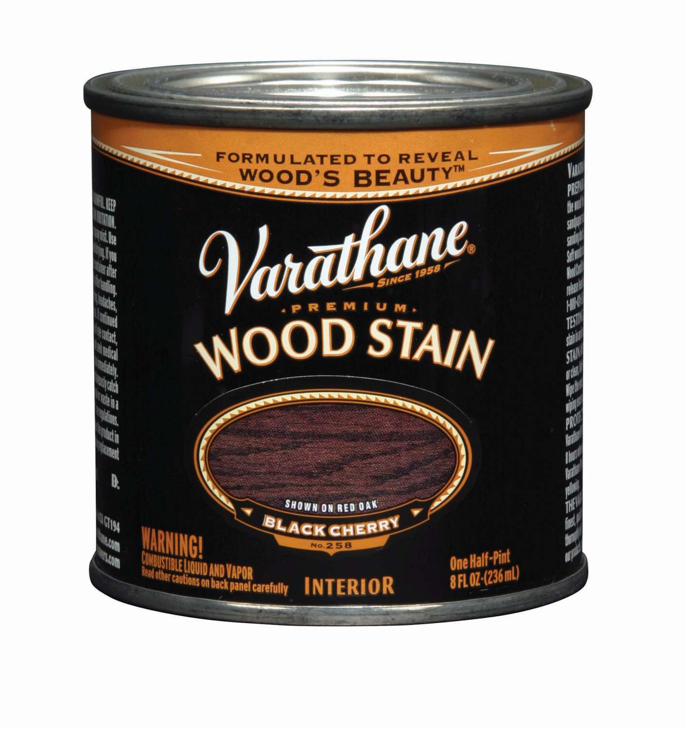 VARATHANE 241413 1/2Pint Black Cherry Premium Wood Stain at Sutherlands