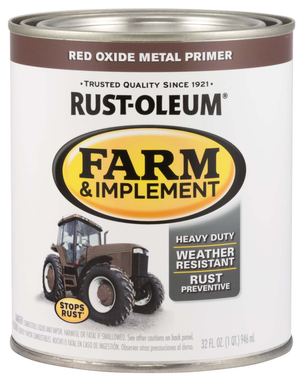 RUSTOLEUM® 280151 1Quart Flat Red Oxide Metal BrushOn Primer at